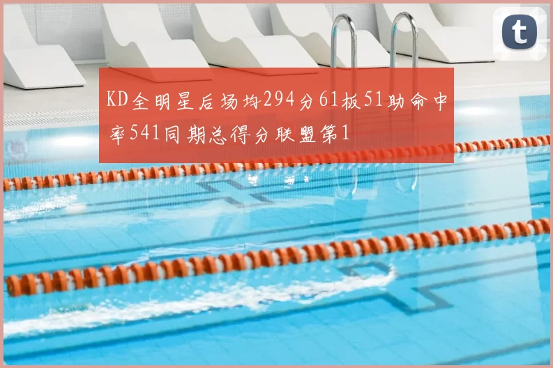 KD全明星后场均294分61板51助命中率541同期总得分联盟第1