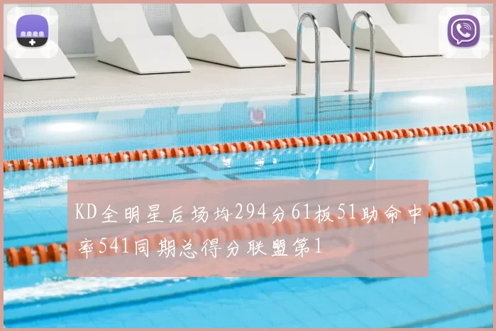 KD全明星后场均294分61板51助命中率541同期总得分联盟第1